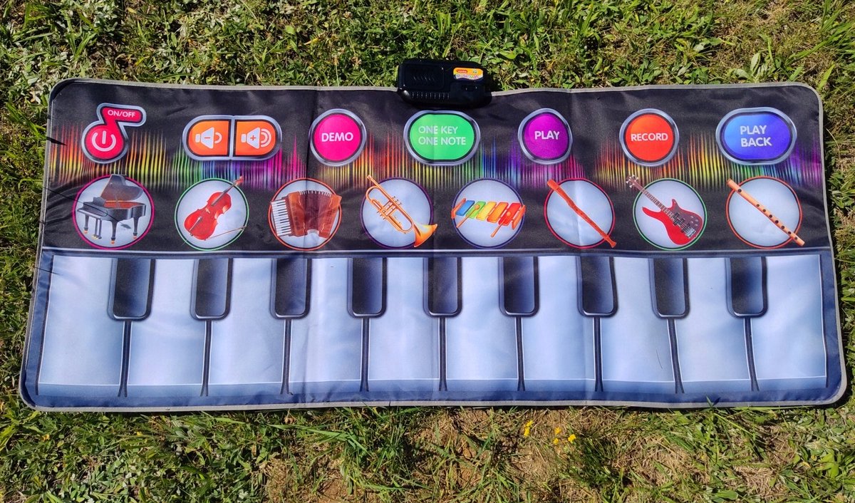 Grote Muzikale Dansmat 148x60cm - Pianola met Opnamefunctie