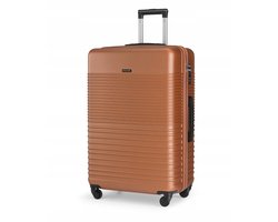 Puccini Grote ABS Koffer Karmel 77cm 87L - 4 Zwenkwielen & Codeslot