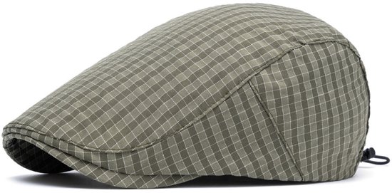 Béret rétro à carreaux britanniques, casquette printemps/été pour homme, casquette d'extérieur, vert armée.