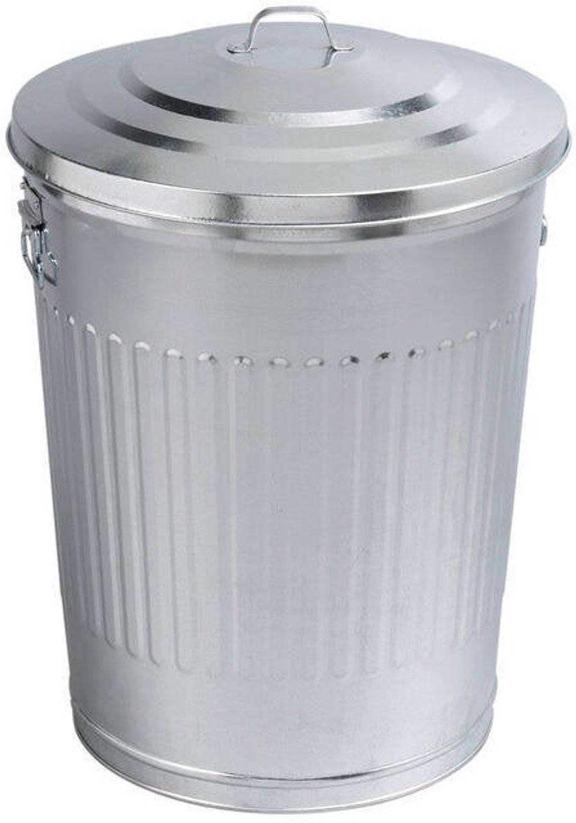 Afvalbak Met Deksel Galvanise 75 L  Gu 80342