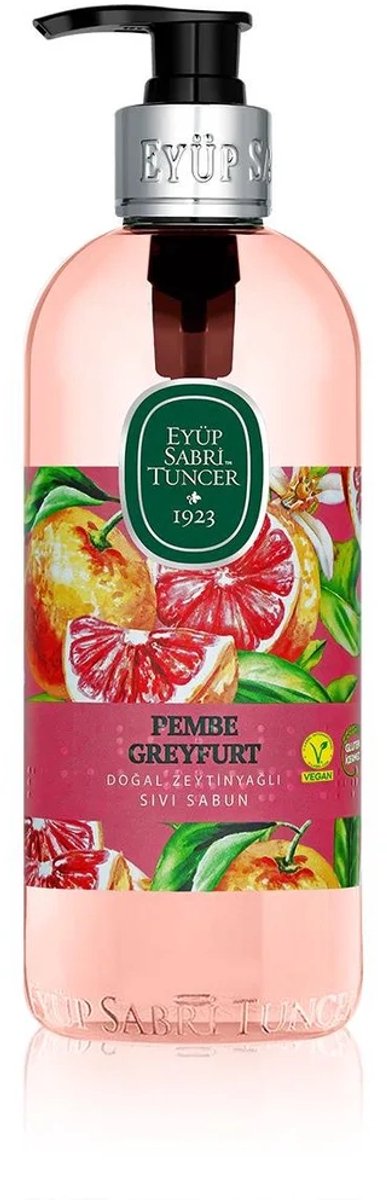 Eyüp Sabri Tuncer – Roze Grapefruit– Met 100 % Natuurlijke Olijfolie – Handzeep Met Pomp – 500 ML