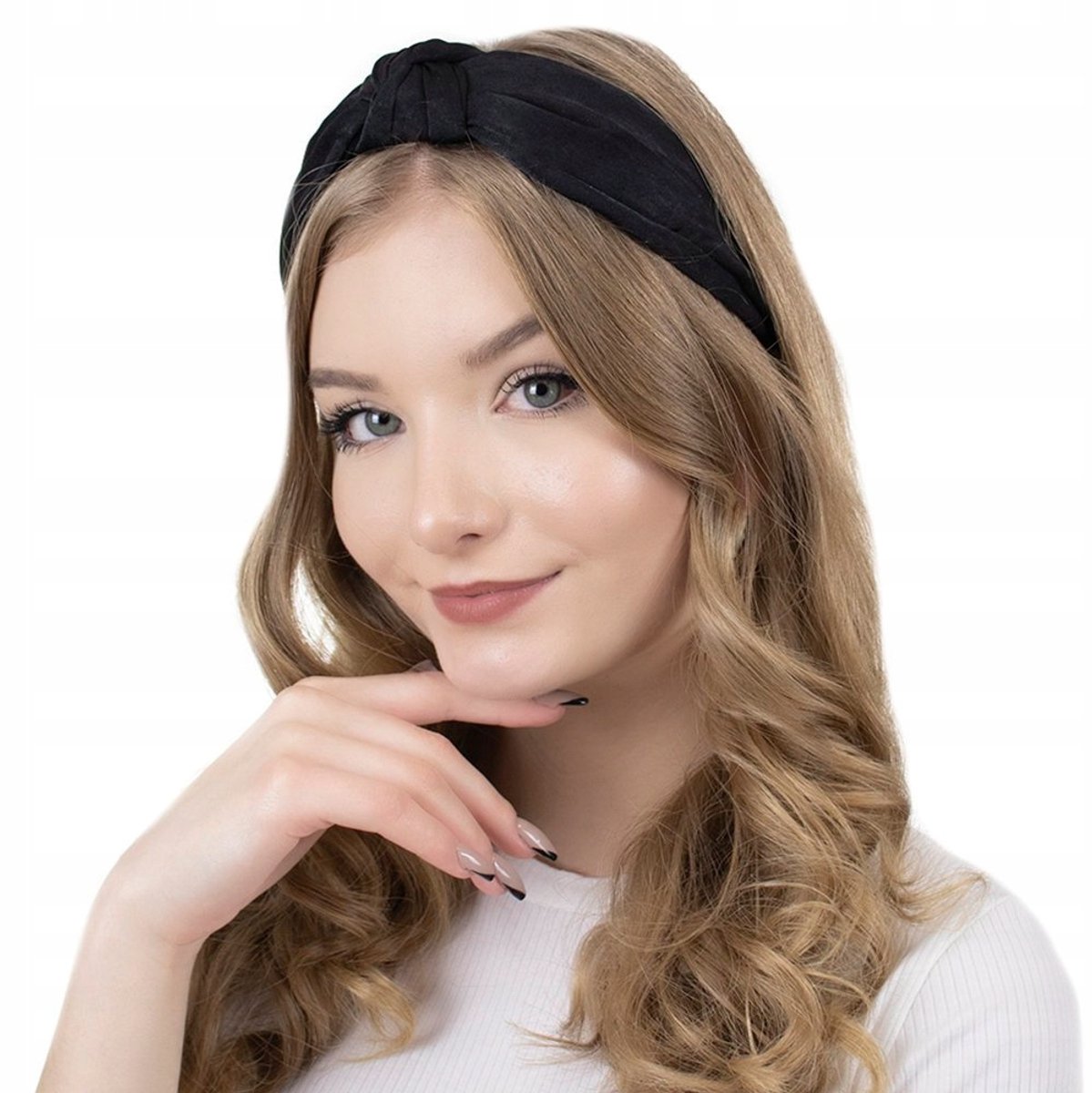 Dames Haarband Turban Strik - Zwart