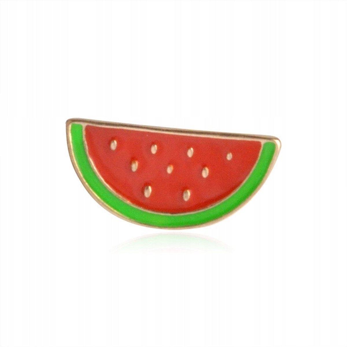 Gouden Emalje Broche Watermeloen - Stijlvolle Fruitpin