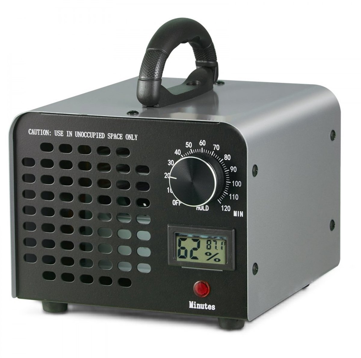 Ozongenerator - Ozonisator Luchtreiniger - Capaciteit 36.000 mg/u - Vermogen 115 W - Bereik 300 m² - Timer 0–120 min - Geurverwijdering - Vochtigheidsweergave
