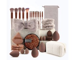 Make-Up Set - Make-Up Brushes - Beauty Blenders - Make-Up Accessory Package - Beauty Blender - Make-Up Accessories - Powder Puff Triangle - Christmas Gift for Women - Sinterklaas Gift - Cosmetics