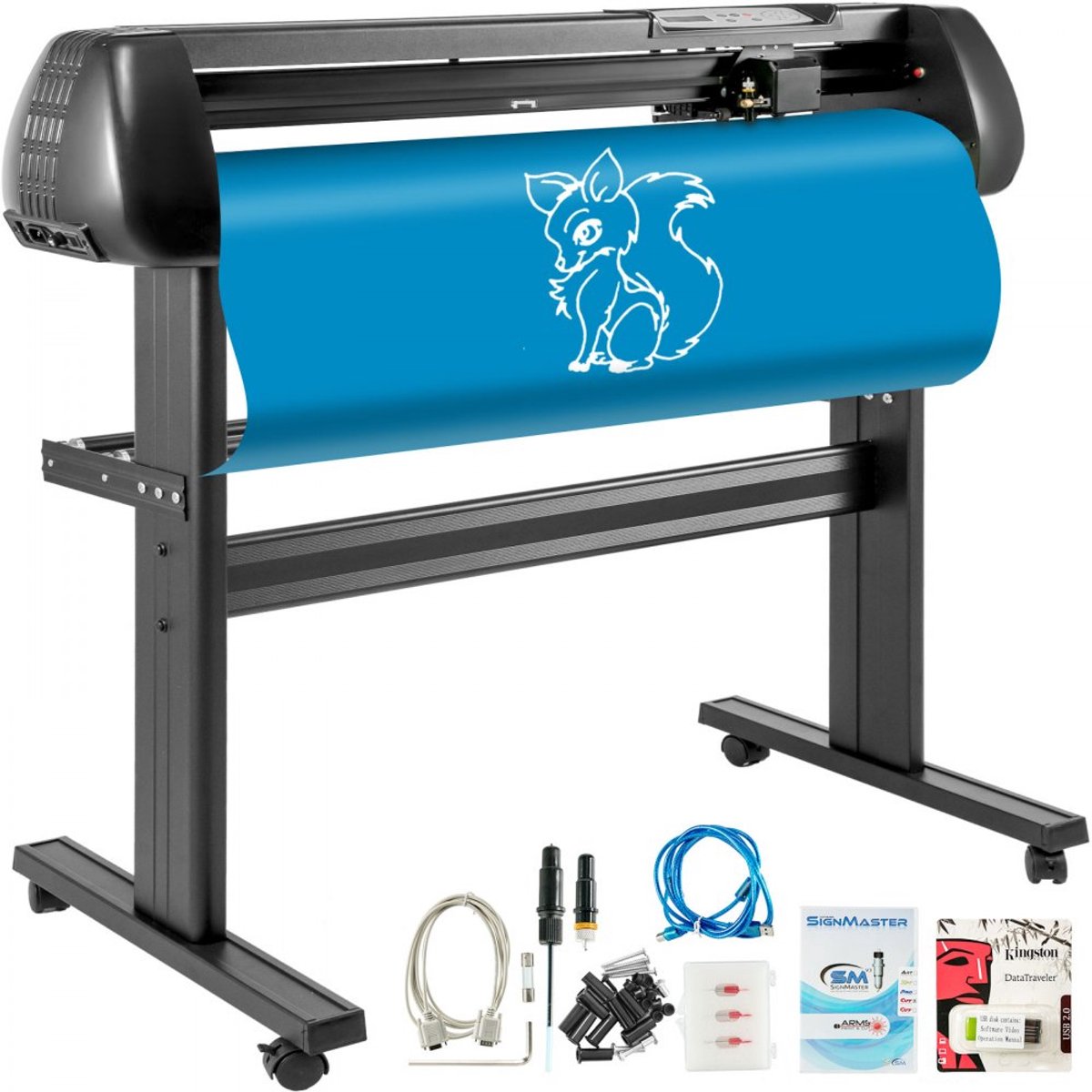 Snijplotter - Vinyl- en Folieplotter - Max. Papierinvoer 72 cm - Snijnauwkeurigheid 0,01 mm - 3 Messen Incl. - Hobbyplotter
