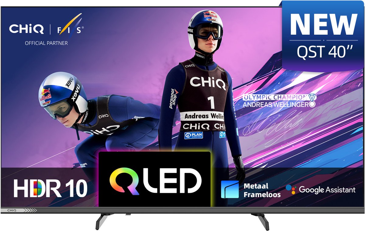 CHiQ L40QST - Smart TV 40 Inch - QLED Pro Google TV - FHD 1080P - Randloos Metal Design - Dolby Audio - 2025 Nieuw - CHiQ - €209,99