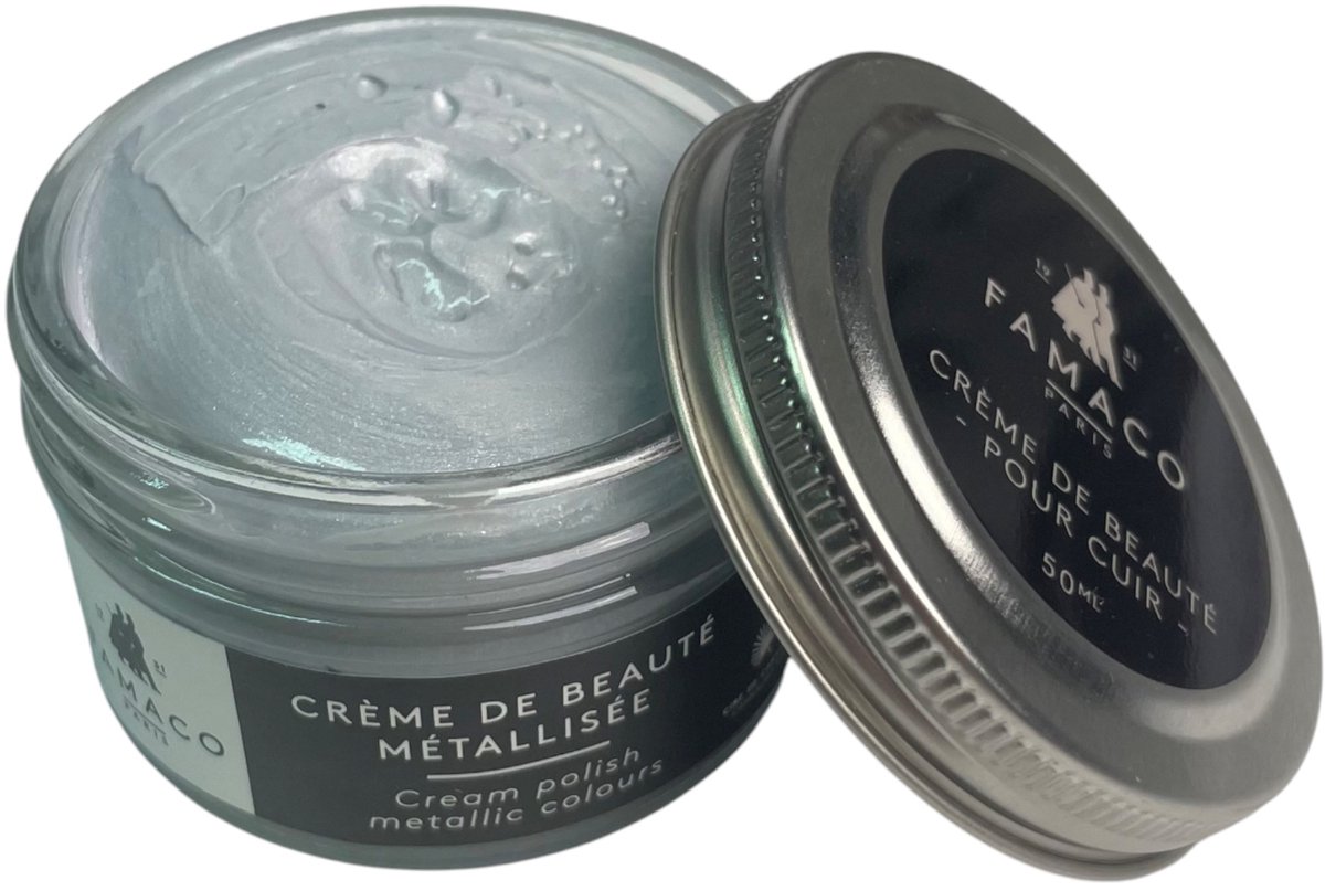 Famaco Creme de Beaute schoensmeer- 50ml - metallic zilver (397)