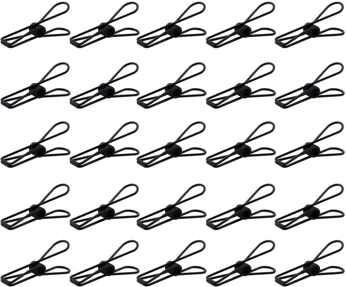 Unyqoos® Set van 25 multifunctionele metalen clips voor waslijn en meer