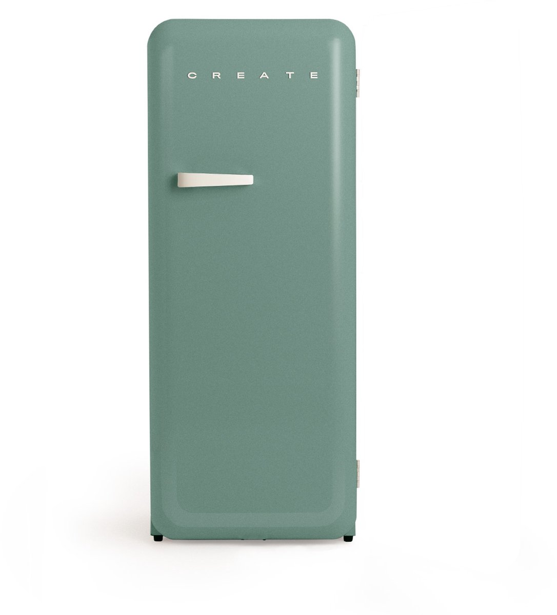 CREATE - Koelkast in retrostijl - Sage - Handvat Gebroken wit - FRIDGE RETRO 281L
