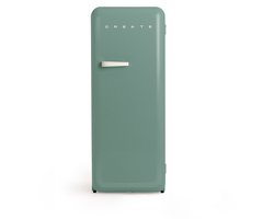CREATE - Koelkast in retrostijl - Sage - Handvat Gebroken wit - FRIDGE RETRO 281L