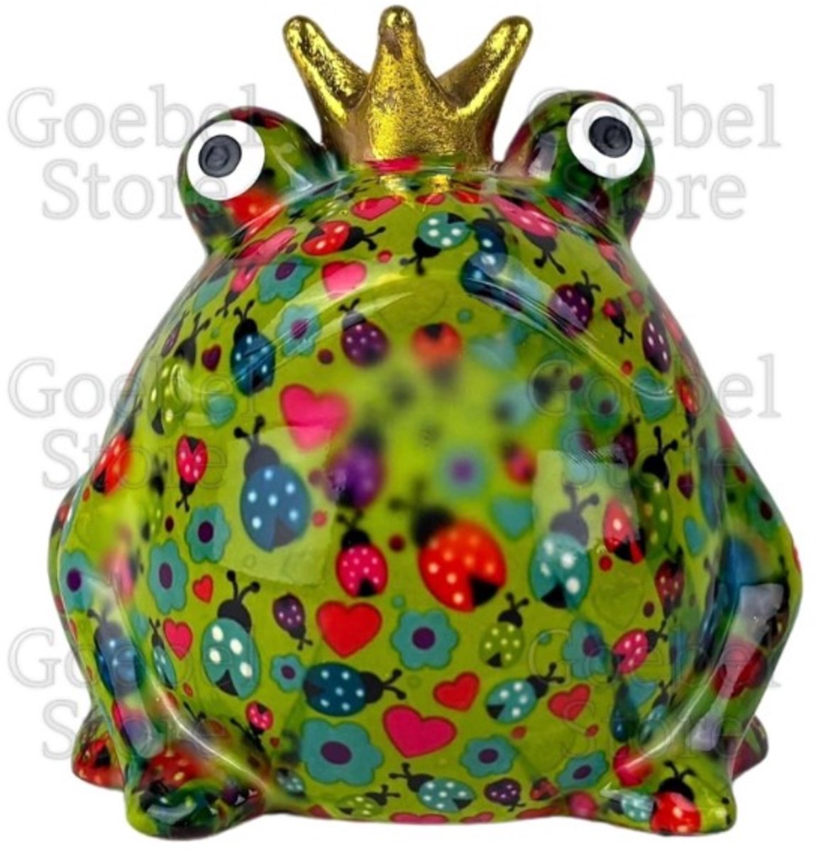 Pomme Pidou Spaarpot Kikker Freddy Green Standaard 002 (13x12x14cm - Keramiek)