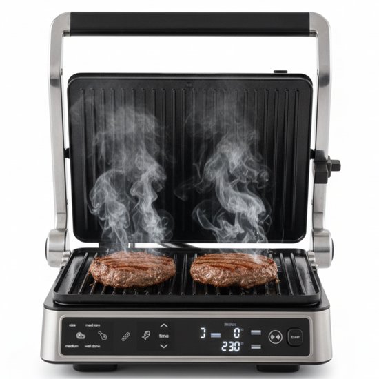 Safecourt Kitchen Contactgrill – Paninigrill en Tosti ijzer – Uitneembare PFAS-vrije platen & vaatwasserbestendig – Groot grilloppervlak – snel warm (2200W) – Tosti-apparaat