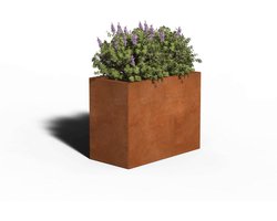Cortenstaal Plantenbak Rechthoek | 80 x 40 x 60 | Zonder bodem