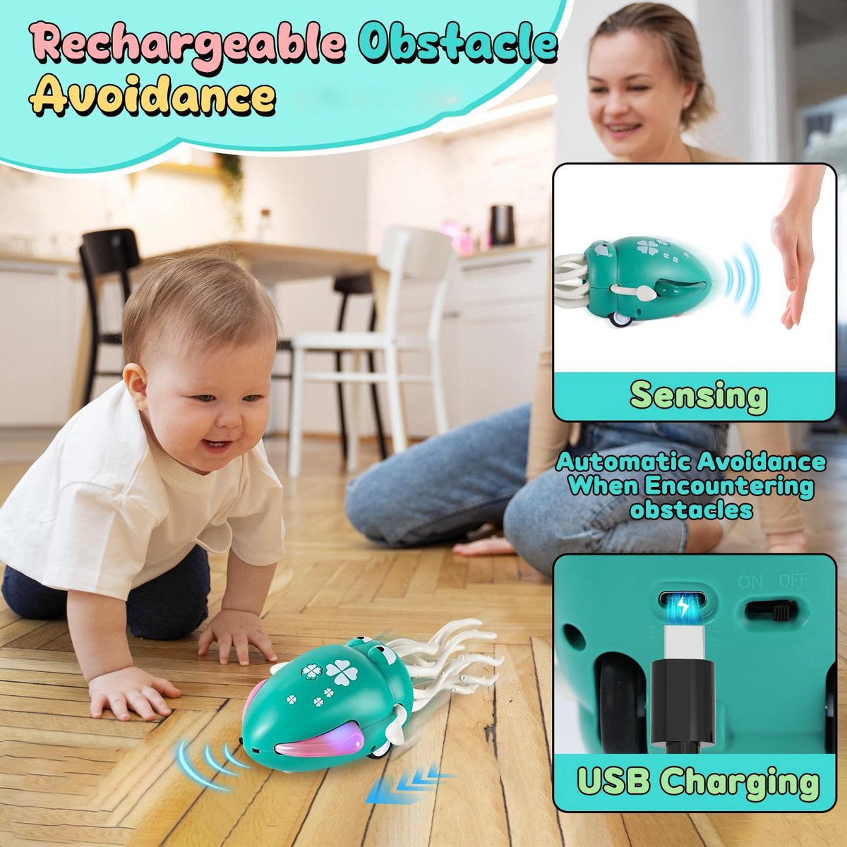 Générique Electric Dancing Octopus, Interactive Musical Toy, USB