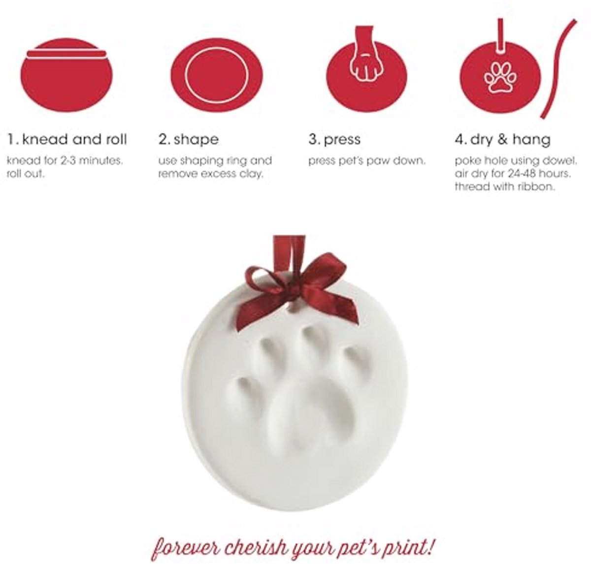 Pootafdruk Ornament voor Honden en Katten - Perfecte DIY Keepsake voor Huisdierliefhebbers