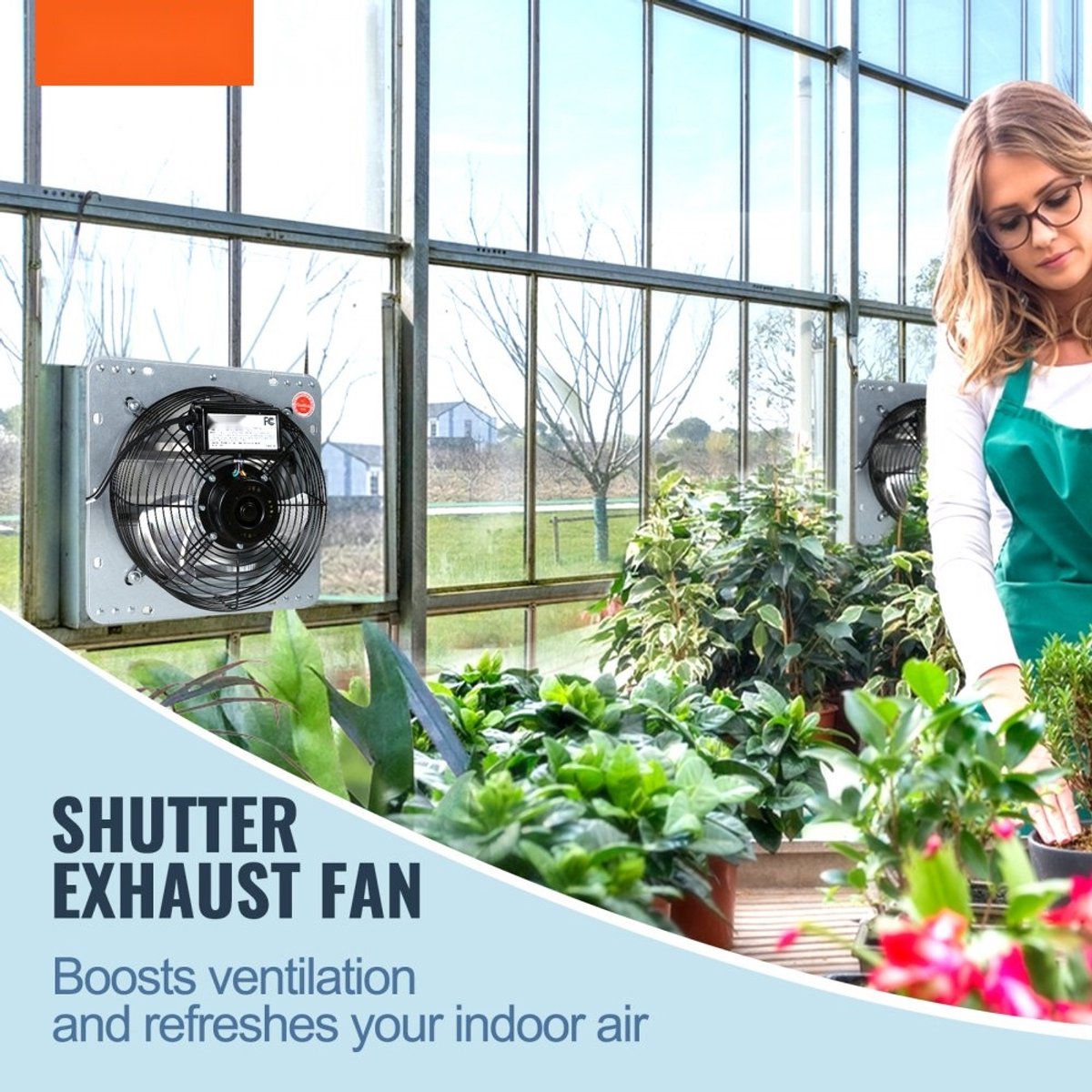 Afzuigventilator - Wand-/muurventilator - Diameter 25,4 cm - 1400 rpm - Luchtstroom 1280 m
