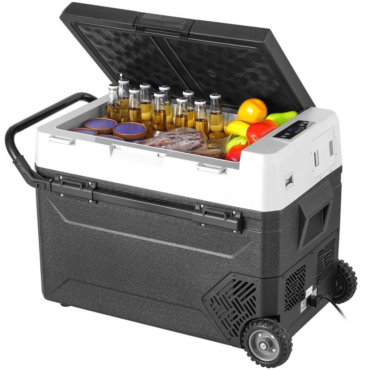 Compressor Koelbox 60 L - Autokoelkast/Vriezer 12V - Eén Zone - Instelbaar -20 tot +20°C - Met Wielen - Voor Auto, Camper, Camping