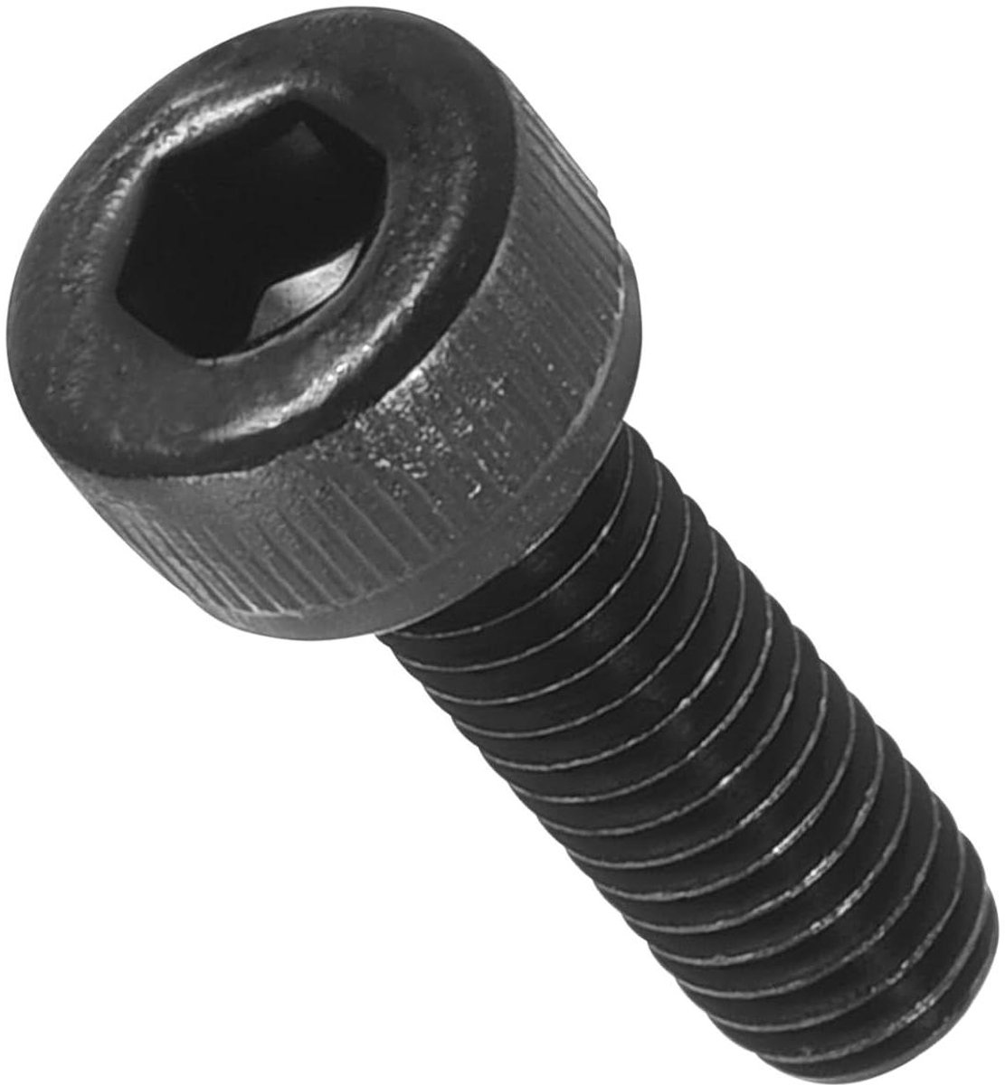 EGoods - 50 stuks M4-0,7 x 12 mm zwart geoxideerde binnenzeskant-cilinderkopschroeven met volledige schroefdraad