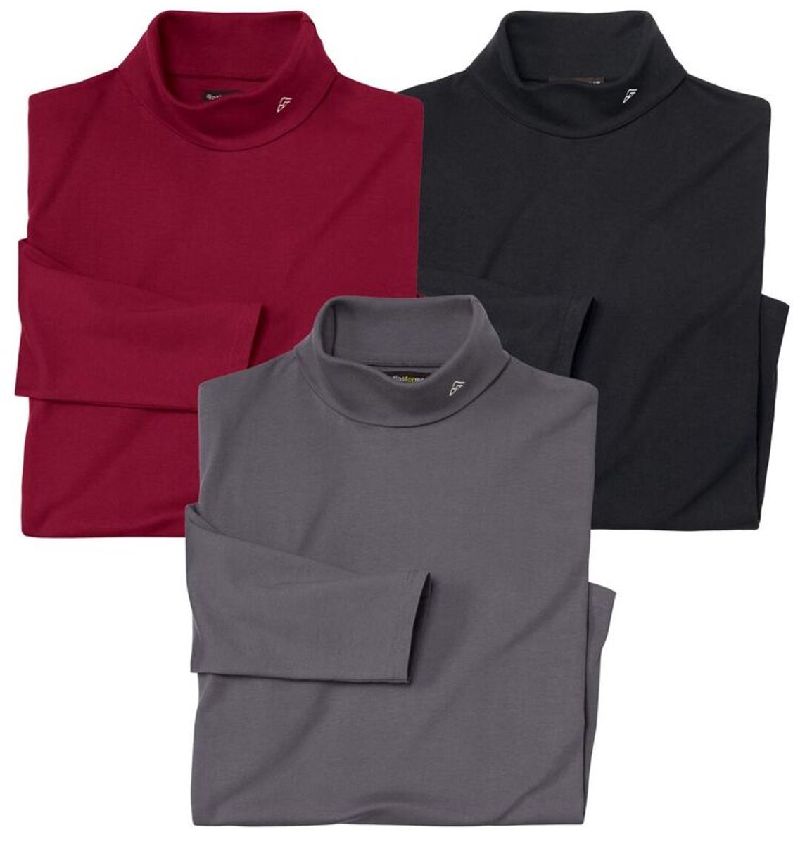 ATLAS FOR MEN - Set van 3 coltruien Mountain - Heren - Verkrijgbaar in grote maten - XXL