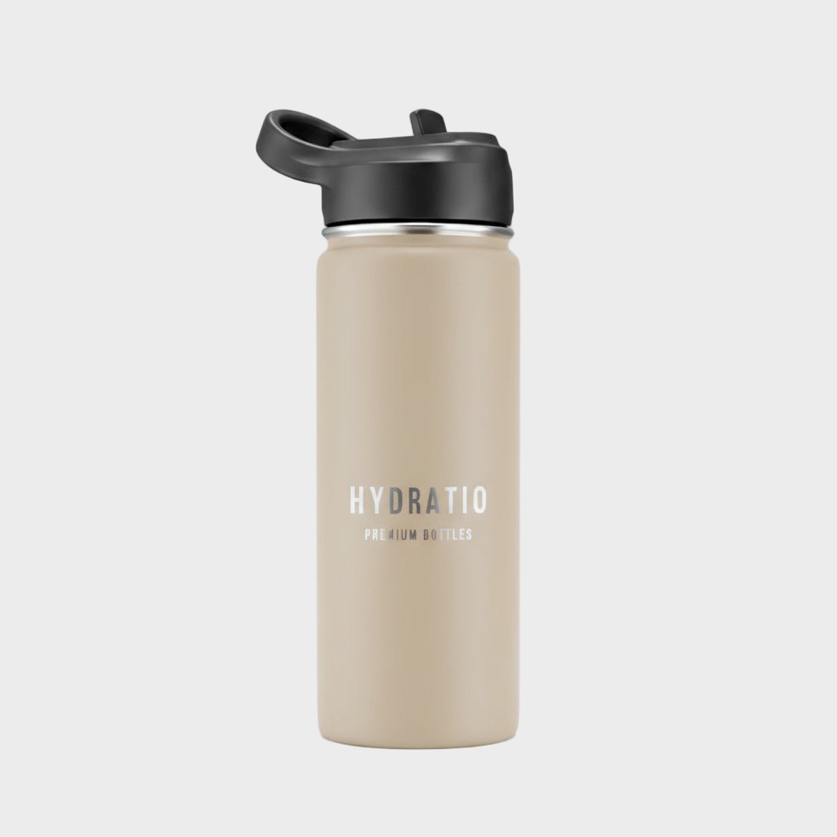 Hydratio Essence Thermosfles 500 ML Sahara Taupe Beige – RVS Drinkfles Dubbelwandig – 24 Uur Koud 12 Uur Warm – Lekvrije Waterfles BPA-Vrij – Thermoskan Travel Mug Isoleerfles – Koffie Thee Sport Cadeau