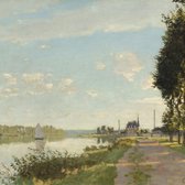 Blanco kaart met schilderij van Claude Monet (Argenteuil) – Dubbele wenskaart 13x13 cm – Stevig 300 grams wit papier – Inclusief kraftkleurige envelop – FSC