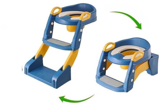 Boxme® 2-in-1 Potje Peuter Opvouwbaar - WC Verkleiner met Trapje - Toilettrainer Zindelijkheidstrainer- Meeneem Plaspotje Kind - Baby & Kinder Toilet - Kinderpotje & Reispotje Draagbaar - Toiletverkleiner Inklapbaar - Brilverkleiner WC