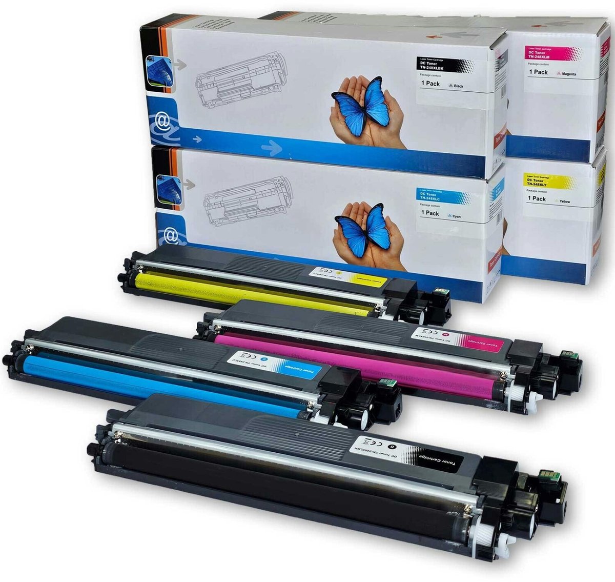 Huismerk Brother TN-248XL Toners Multipack (zwart + Blauw + Geel + Rood)