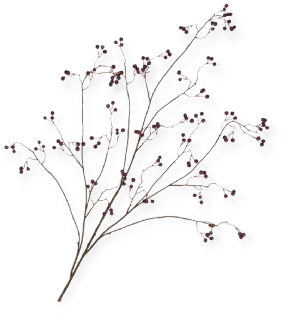 Daan Kromhout - Kunsttak - Besjes - Paars - Silk Berry - Bessentak - 135 cm -
