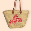 Boodschappentas " La Gazelle" - Shopper dames - Strandtas - 100 % handgemaakt Riet