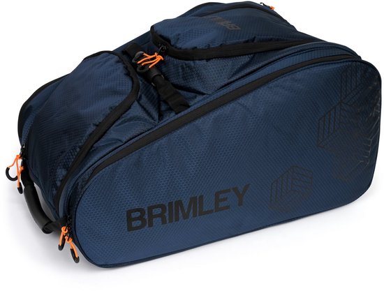 Brimley PRO Padeltas - Padelhoes - Hoogwaardig slijtvast materiaal - Ruimte voor meerdere rackets - Isolerend compartiment houdt eten/drinken koel – Met schoenenvak - Blauw