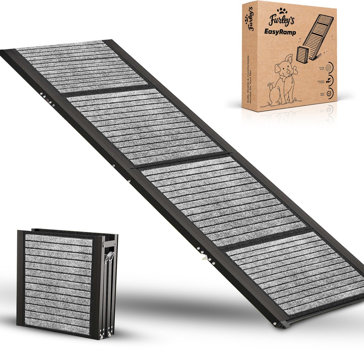 Furley's opvouwbare hondenloopplank aluminium 170 cm