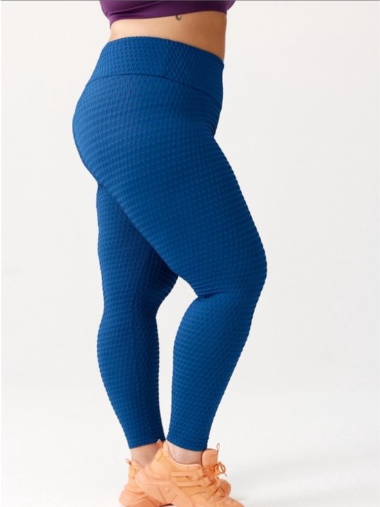 IMPULSE PLUS SIZE Anti-Cellulitis Legging voor Dames maat XXXL navy blue fitness crossfit gym training — afbeelding 2