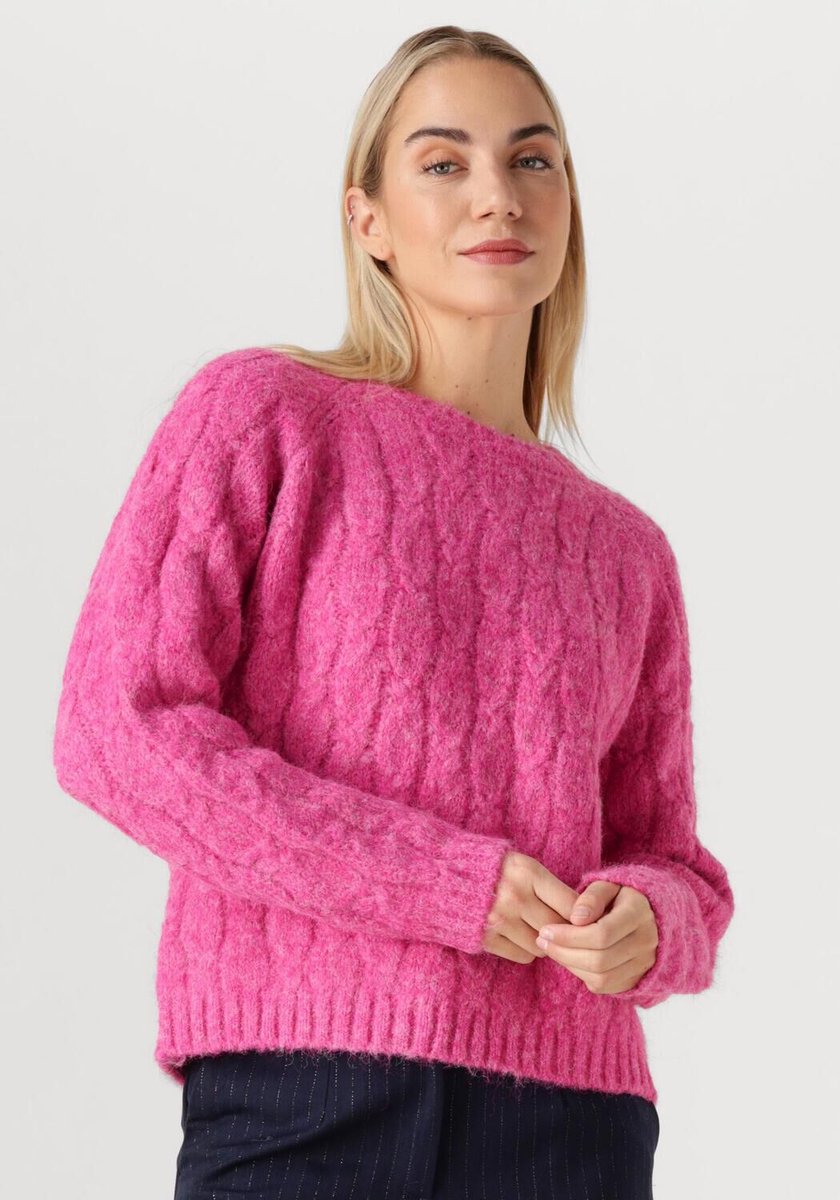 Ydence Knitted Sweater Fiene Truien & vesten Dames - Sweater - Hoodie - Vest- Roze - Maat XXL