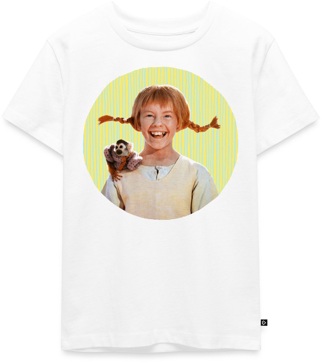 Pippi Langkous Portret Pippi Met Meneer Nilsson Premium T Shirt Kinderen