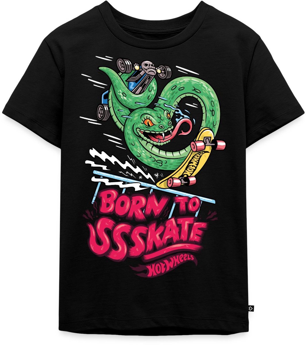 Hot Wheels Slang Born To Ssskate Premium T Shirt Kinderen