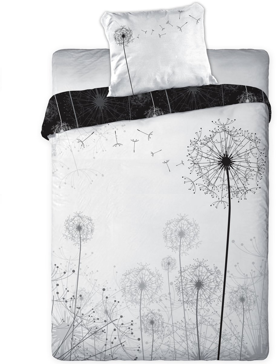 Dreamee Dekbedovertrek Paardenbloemen 140 x 200 cm 70 x 90 cm - 100% katoen