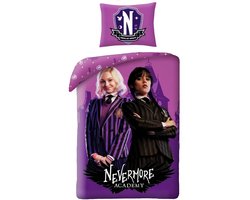 Wednesday Nevermore Dekbedovertrek 140 x 200 cm (70 x 90 cm) - polyester