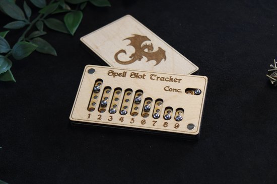 Suivi des emplacements de sorts pour D&D - Bois - Vierge - D20