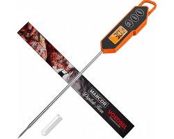 foto van Mancor Voedselthermometer - Vleesthermometer - Keukenthermometer - RVS - BBQ thermometer