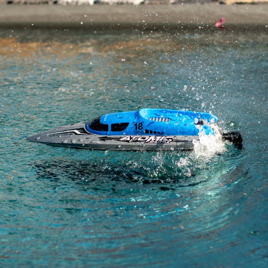 Bestuurbare Boot 30km/u - 150m Bereik - Kapseis-Proof - Kinderen - Voor Buiten - RC Speedboot - Afstandsbestuurbare Boot - Waterspeelgoed Buiten - Boat - Zwembad - Voor Jongens en Meisjes en Volwassenen - Blauw - Silvergear