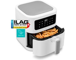 MEDION E40 XL heteluchtfriteuse (5,2 L, airfryer, 2 150 W, 9 automatische programma’s, bakfunctie, frituren zonder olie, touchbediening, LED-display), mat