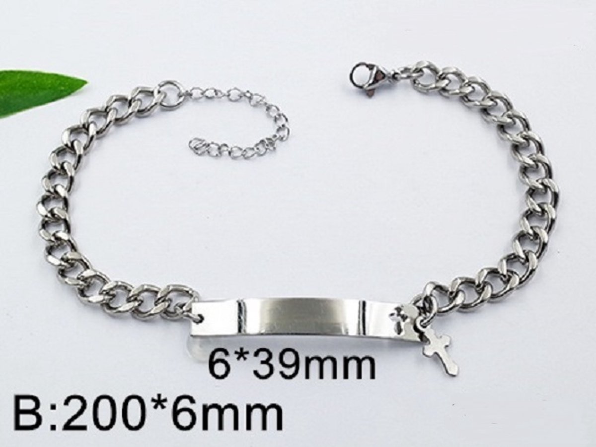 RVS armband 4212 GRATIS graveren met naam-(Lees beschrijving aub)