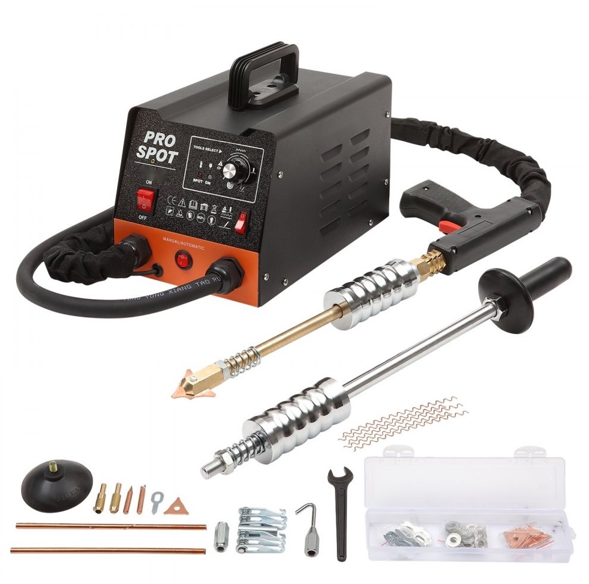 Puntlasapparaat Deukentrekker - Stiftlasapparaat/Carrosserie Spotter - Multifunctioneel 6-in-1 - Oververhittingsbeveiliging - Lasdikte 1,2 mm - Voor RVS, koolstofstaal en ijzer