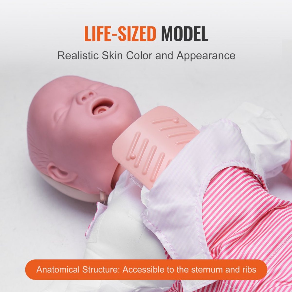 Baby Reanimatiepop - CPR/Heimlich Trainingsmodel - Verstikking & Luchtwegobstructie Training - Professioneel - Voor EHBO & BHV Opleiding — cadeau in Cadeau-ideeën - foto 5