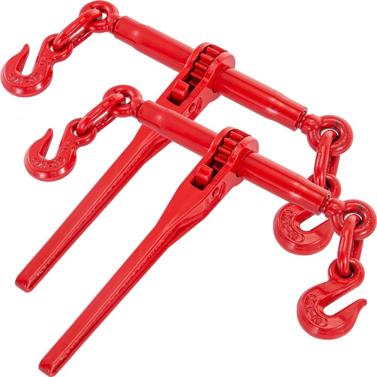 Kettingspanner - Ratelspanner - Voor 8–10 mm ketting - Werklast 3000 kg - G70-haken - Verstelbare lengte - Rood