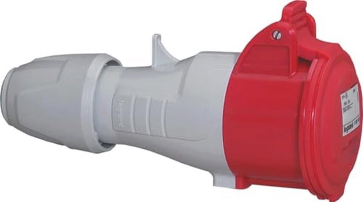 Mobiel stopcontact met aarding 16A - IP44 met beschermklep - 4 cellen van 380 V tot 415 V