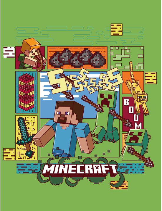 Minecraft Draagbare deken voor kinderen en tieners - eenheidsmaat kinderdeken met mouwen, gezellige loungewear geschenken voor jongens