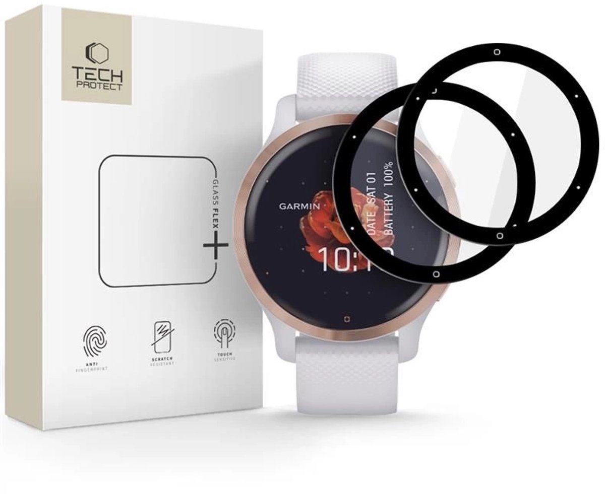 Tech-Protect Gehard Glas Flex+ 2-Pack Voor Garmin Venu 2S Set
