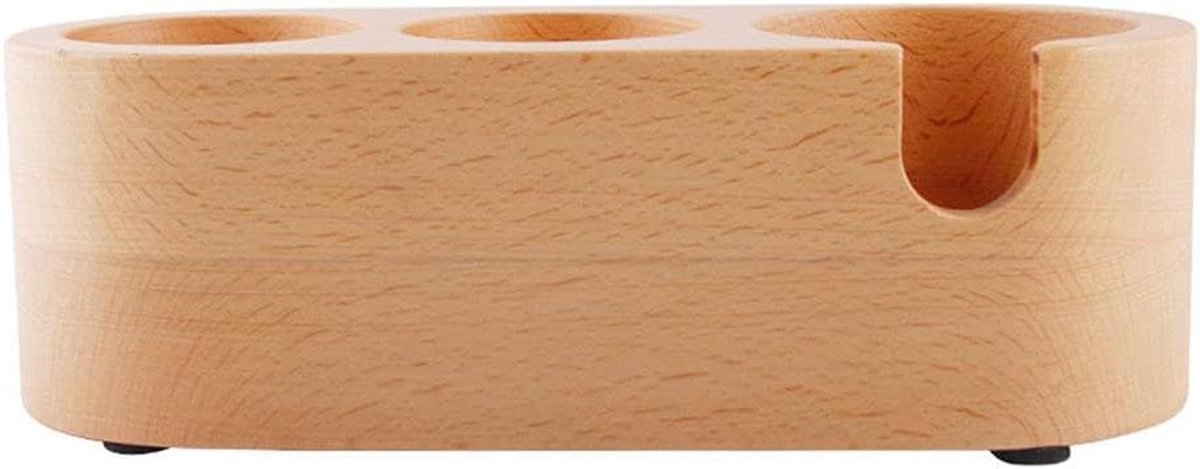 EGoods - Koffiefilter Houder 58mm voor Koffiezetting - Houten Basis met Anti-uitglijdende Pads - Gemakkelijk te Gebruiken